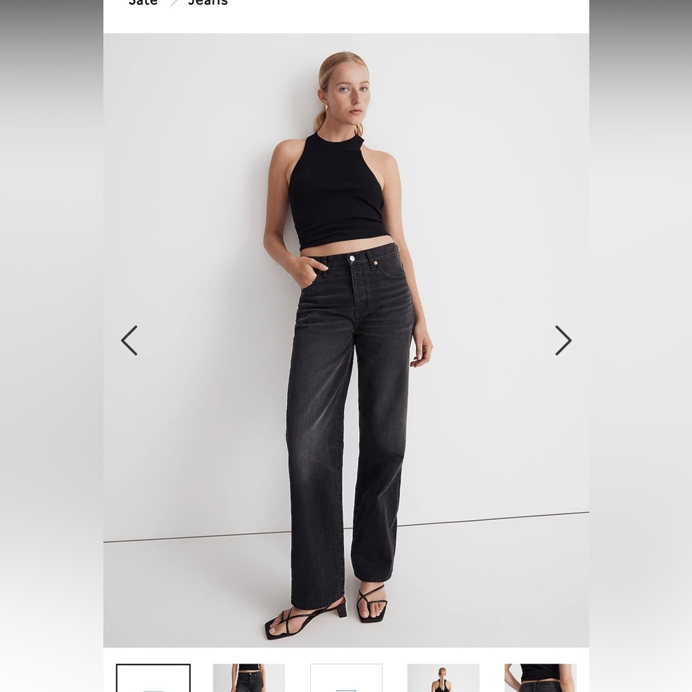 Tall Low Slung Straight Jeans
